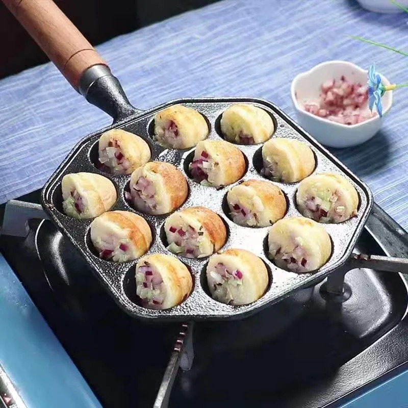 Pişirme Takoyaki Pan 14 delik  - Cast Iron Corn incelemesi ve fiyatı